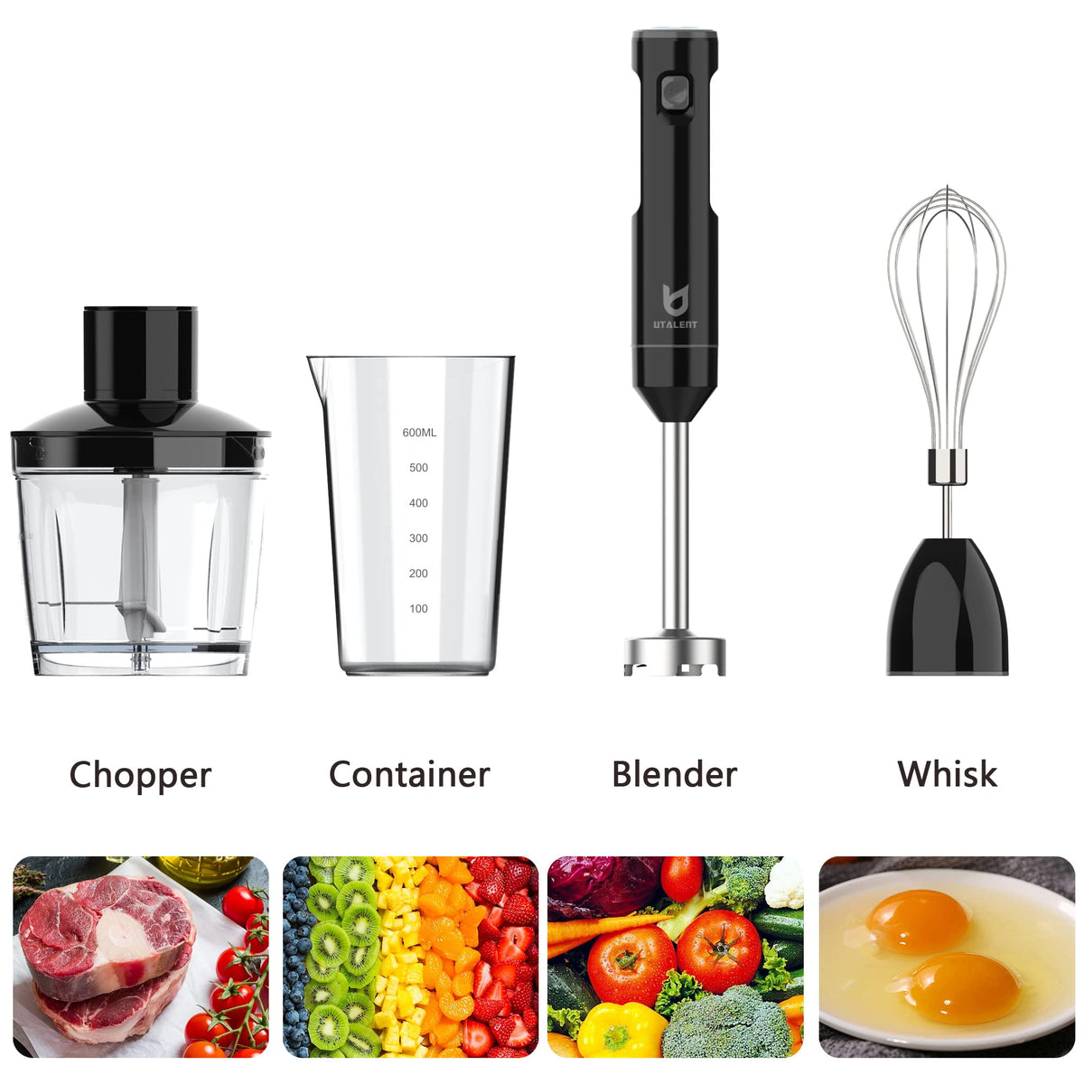 UTALENT egg whisk suitable for emulsions