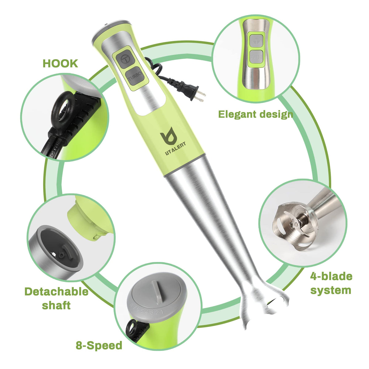 UTALENT milk frother attachment creating creamy foam for coffee