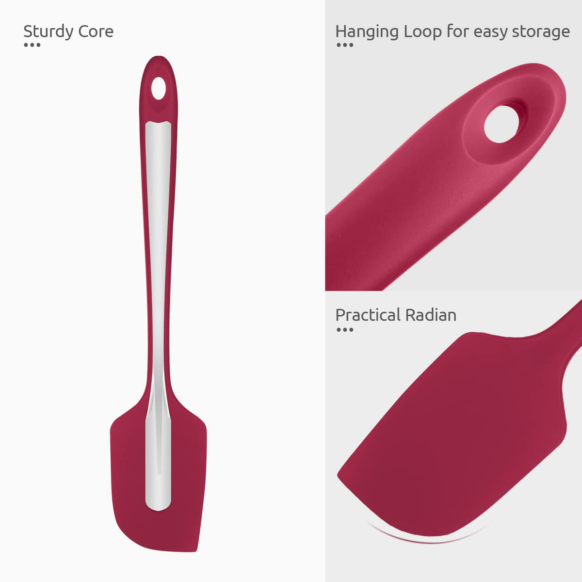 U-Taste 11.38-inch spatula length for wide bowls.