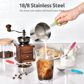 U-Taste 18/8 stainless steel cups resist rust for long-lasting use.
