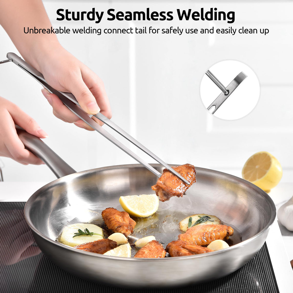 U-Taste 18-8 stainless steel resists rust and heat for everyday cooking.