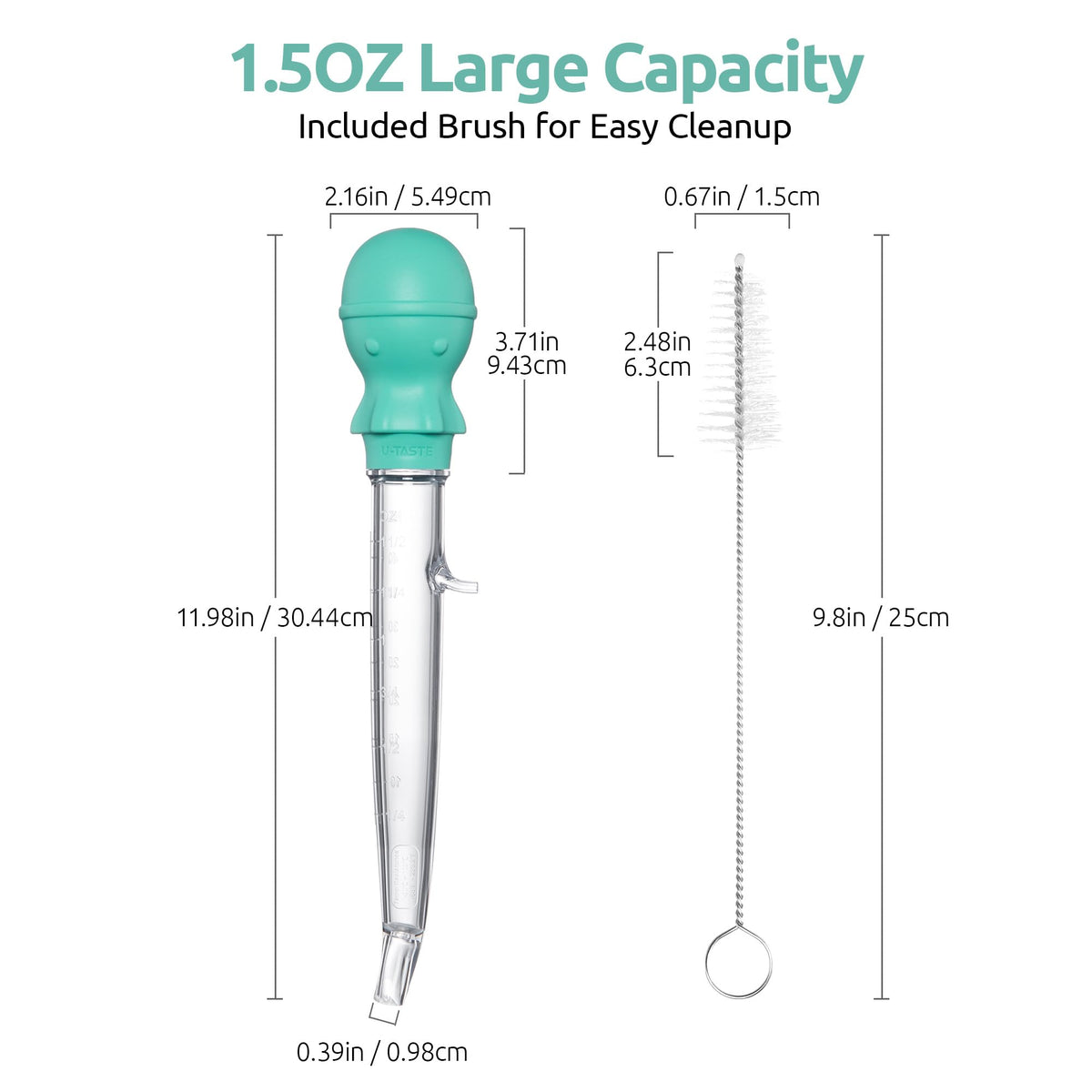 U-Taste Aqua Sky baster with stand keeps counters clean