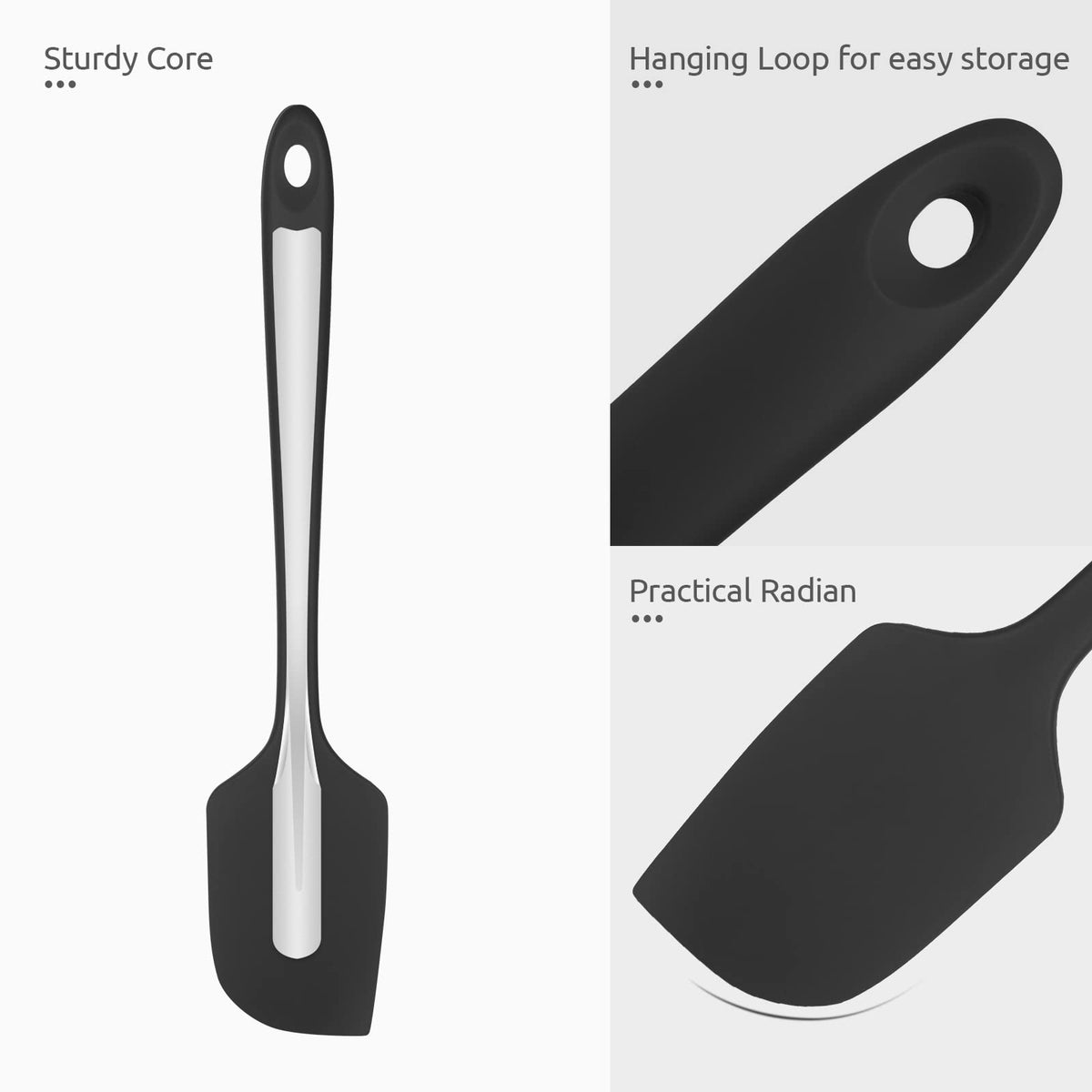 U-Taste dishwasher-safe silicone spatula for easy cleanup.