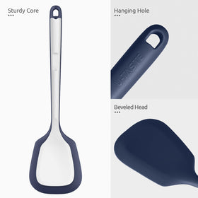 U-Taste egg flipping in nonstick pan, gentle lift protects coating.