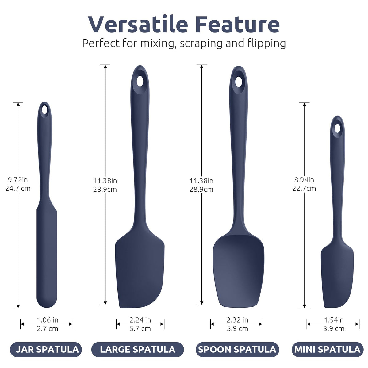 U‑Taste flexible-edge spatula reaching bowl corners for thorough scraping