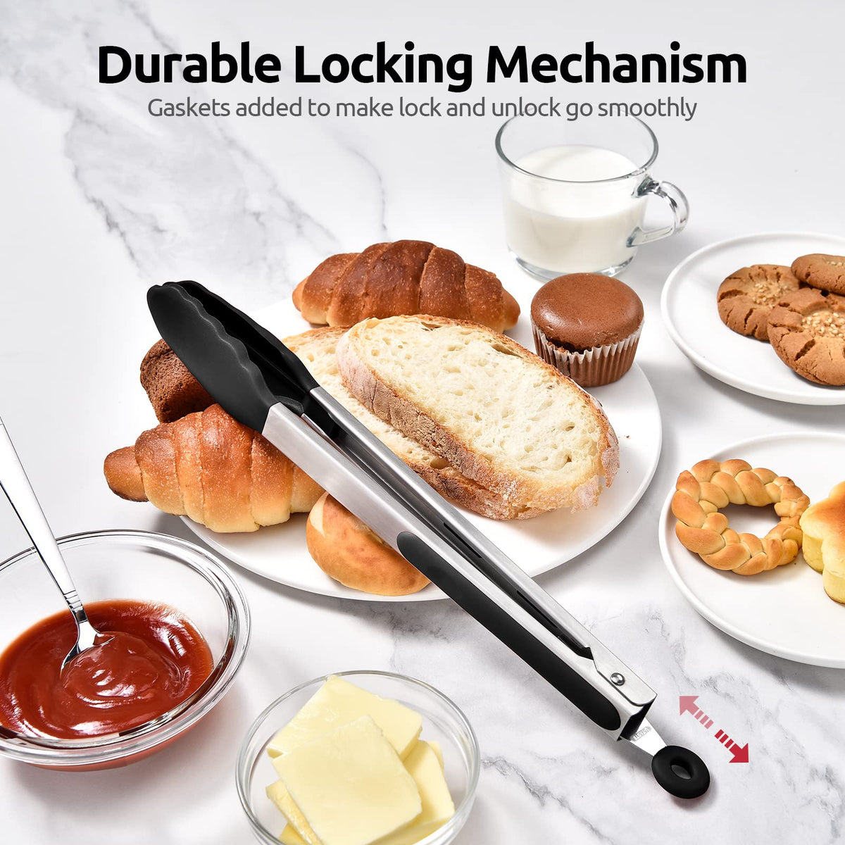 U-Taste non-slip silicone grip reduces slips and improves control.