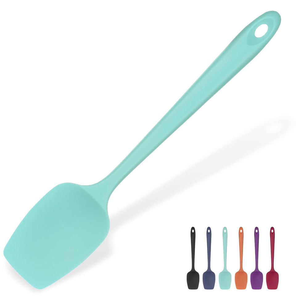 U-Taste heat-resistant silicone spoon spatula in Aqua Sky, up to 600°F.