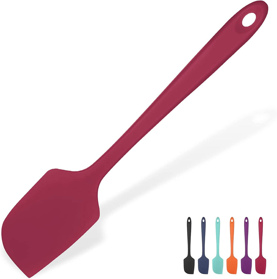 U-Taste heat-resistant silicone spatula in red, suitable for up to 600°F.