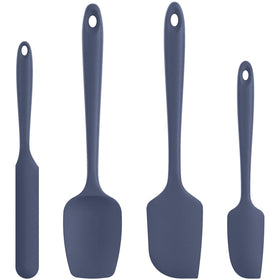 U‑Taste heat‑resistant spatula set in midnight blue with durable handle for high-temperature cooking