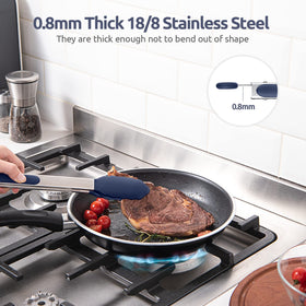 U-Taste locking mechanism keeps tongs securely closed for storage