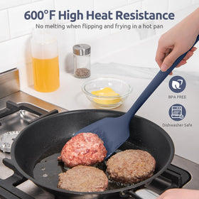 U-Taste long seamless-handle, keeps hands away from heat during flipping.