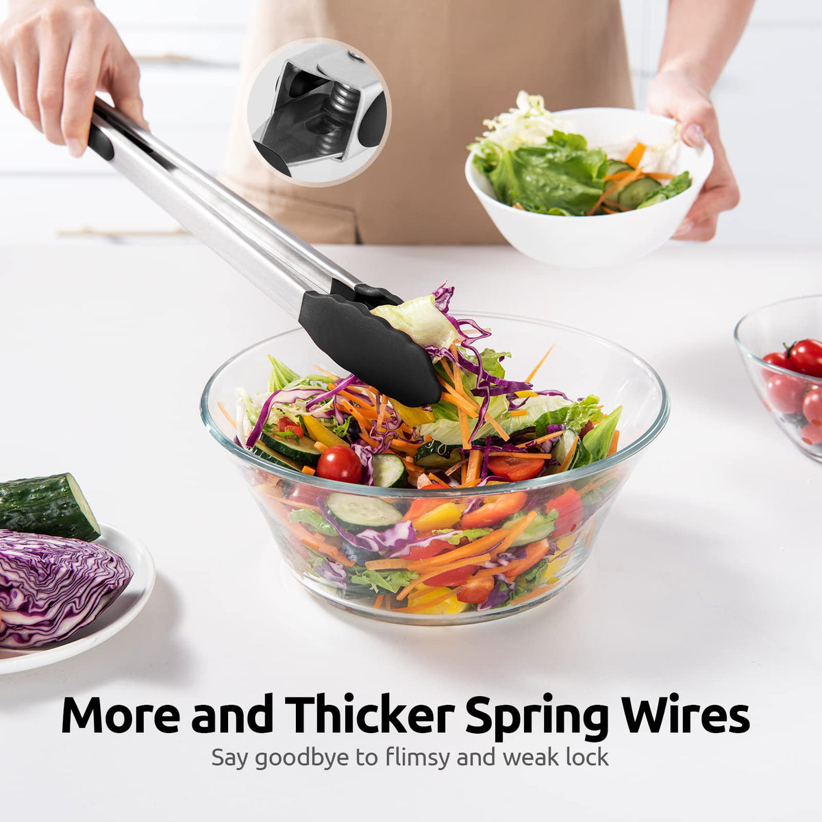 U-Taste nonstick pan-friendly tips prevent cookware scratches