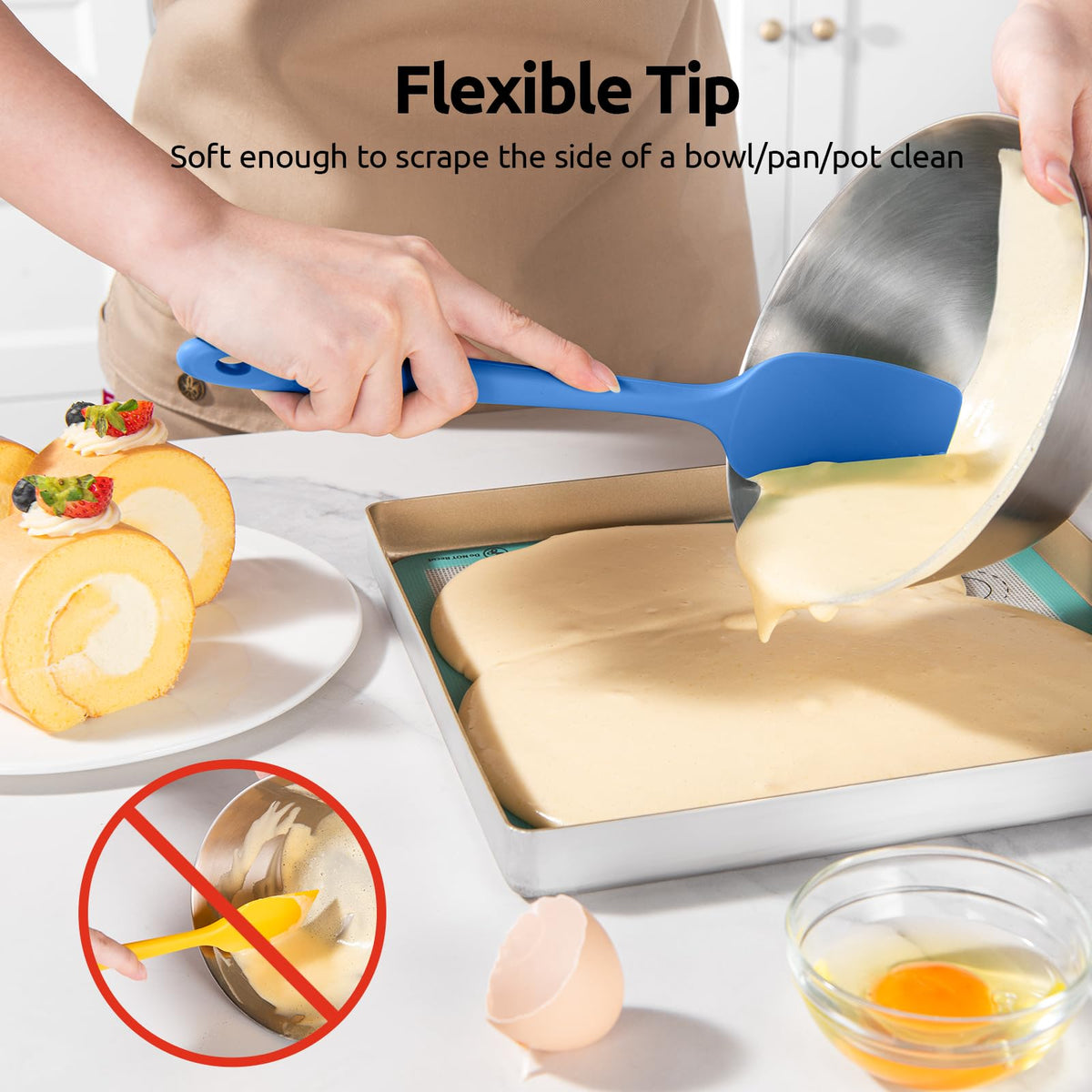U-Taste seamless design prevents gunk buildup during use.