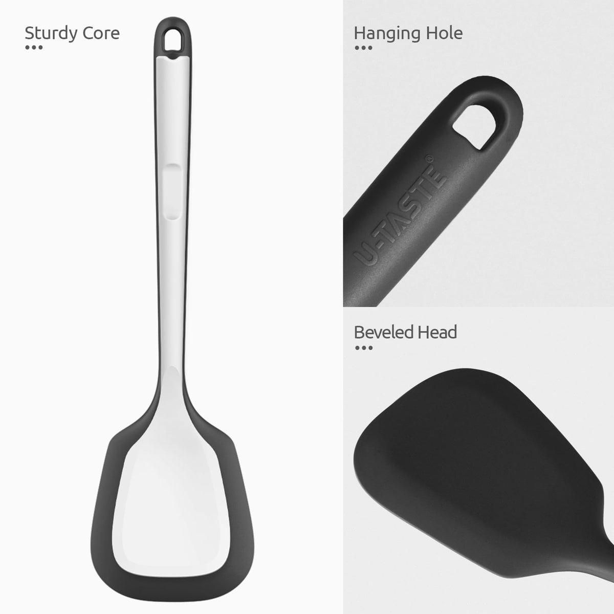 U-Taste seamless integrated design reduces leaks while flipping in hot pans