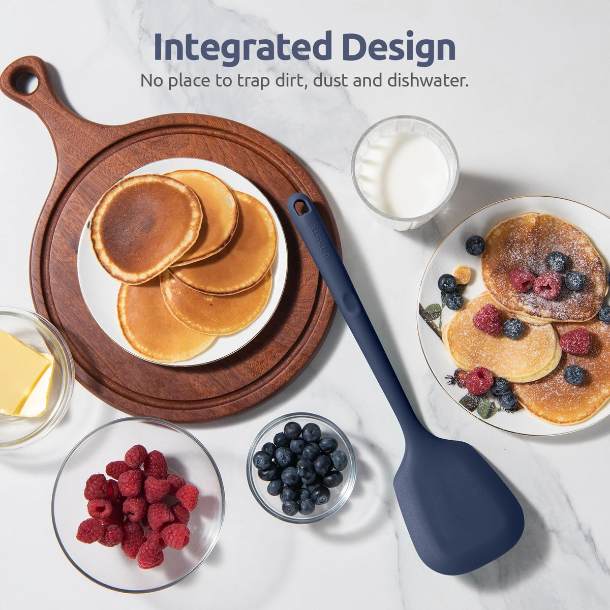 U-Taste serving and scraping action, great for burgers and fillets.
