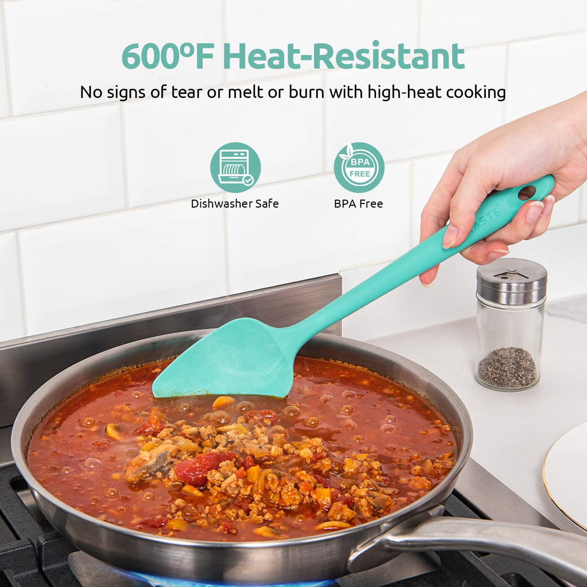 U-Taste silicone large spatula for bowls and pans.