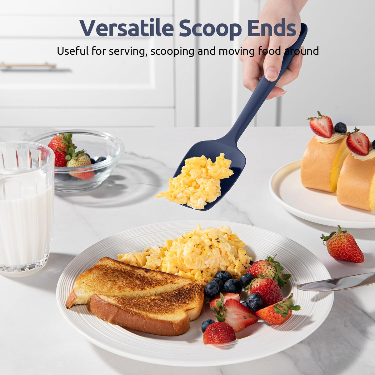 U‑Taste silicone surface finishing spatula stays clean and resists gunk