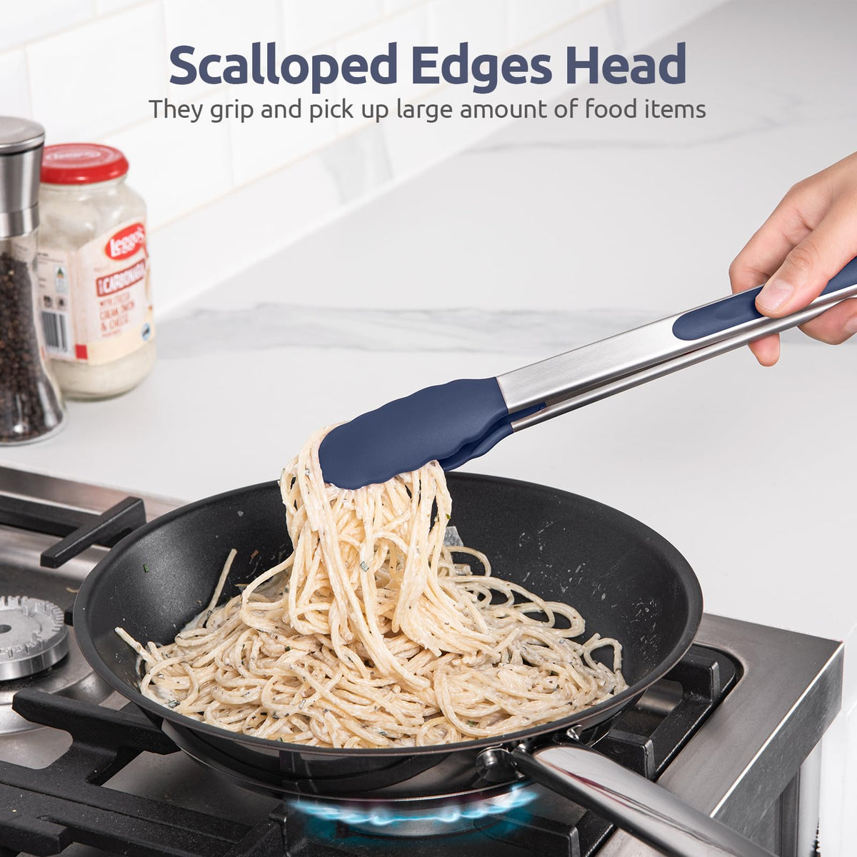 U-Taste silicone tips provide nonstick safety for delicate cookware.