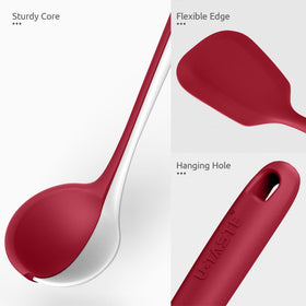 U-Taste red basting brush for even sauce distribution.