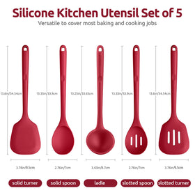 U-Taste red spatula with a non-scratch tip protects non-stick cookware.