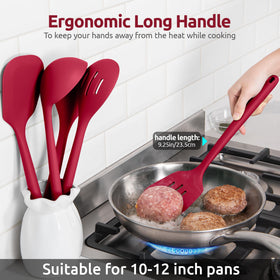 U-Taste red spoon combines heat resistance with a soft grip.