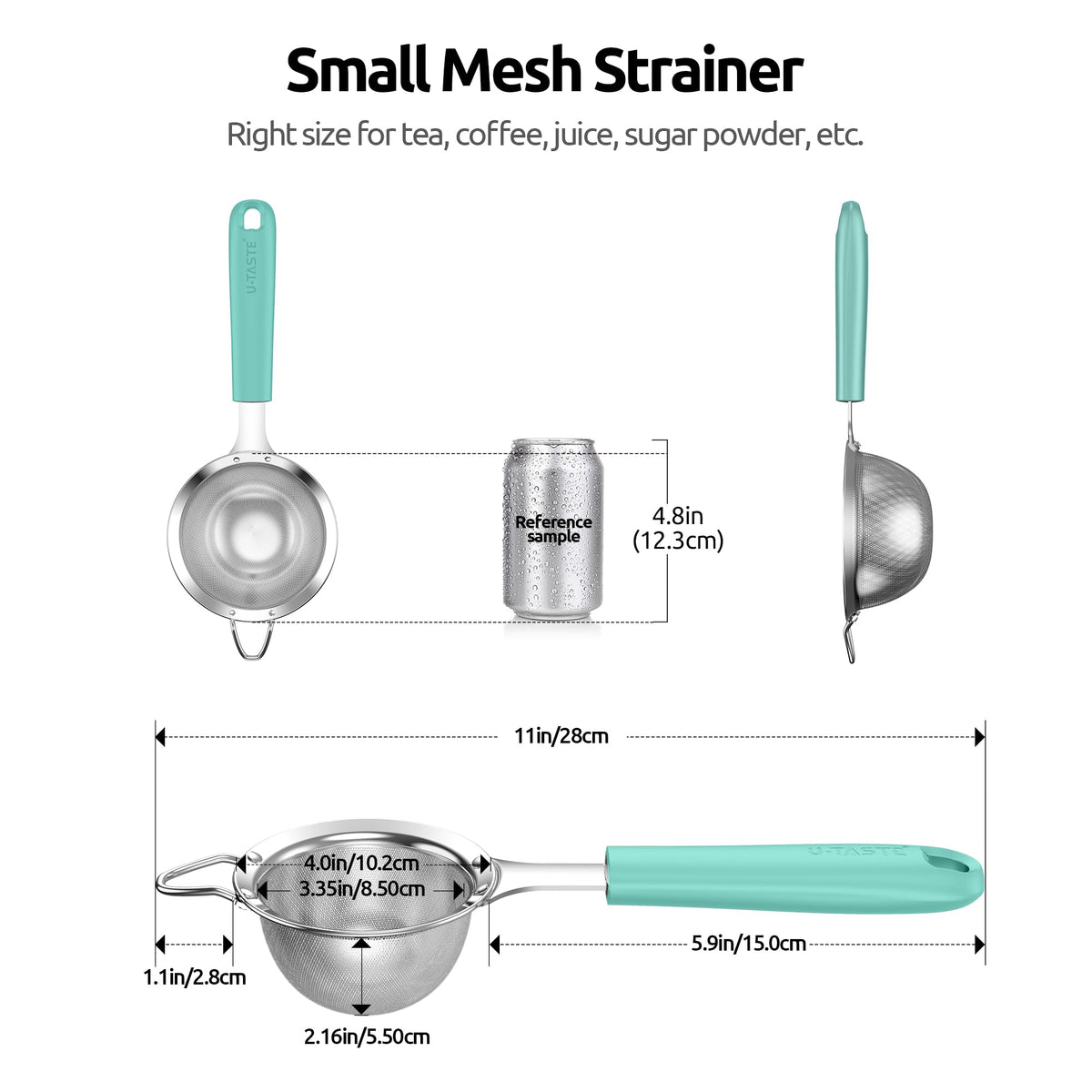 U-Taste 30‑mesh screen ideal for tea and spice sifts