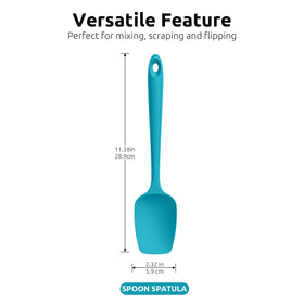 U-Taste spatula blade with flexible tip for easy scraping.