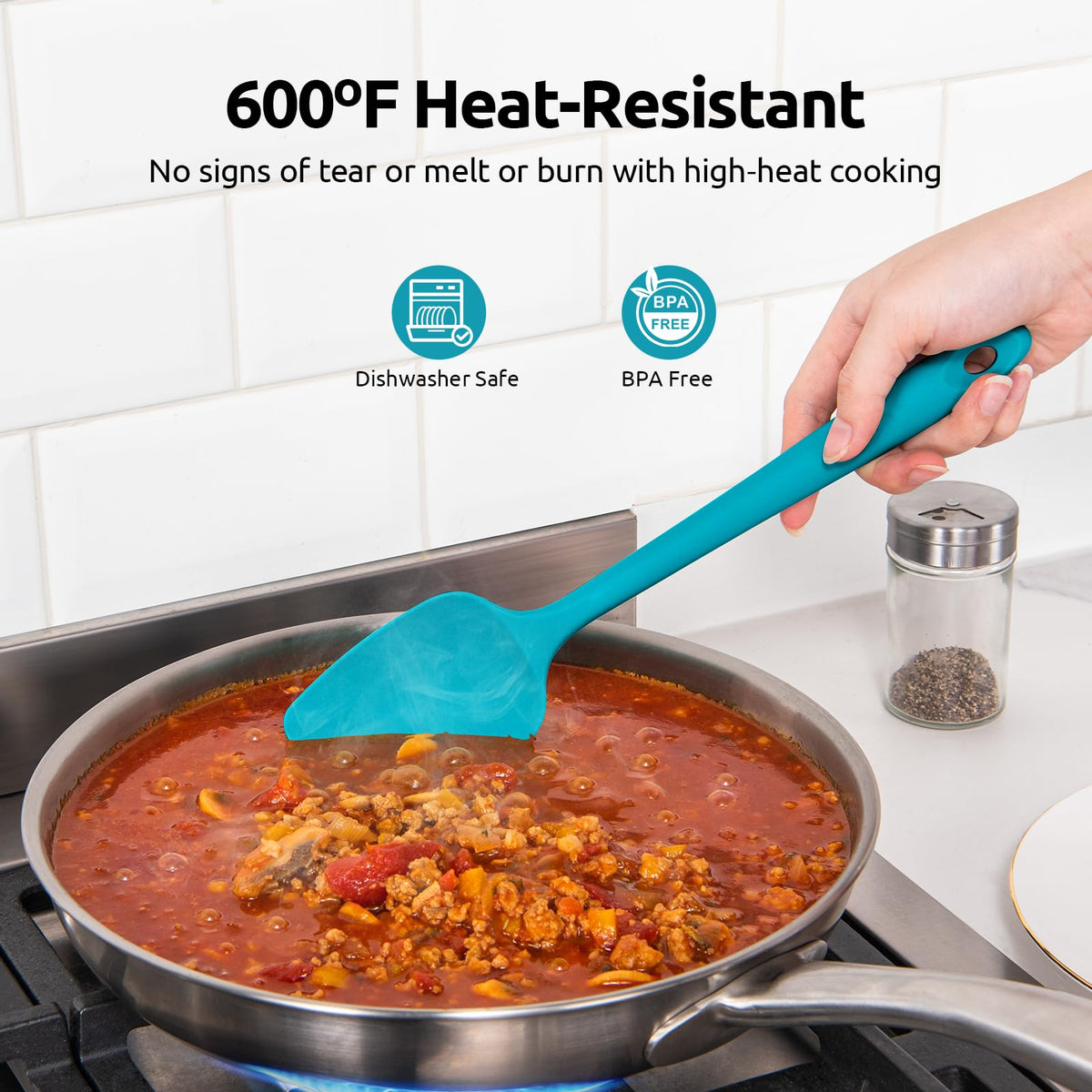 U-Taste spoon ergonomic handle design for comfortable grip.