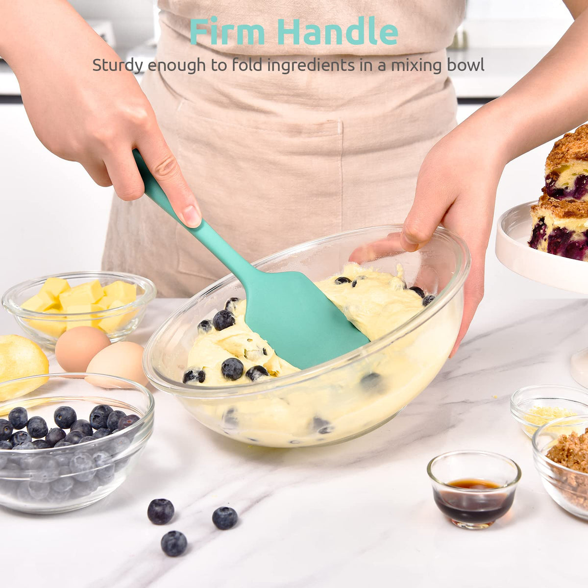 U-Taste upgraded-core spatula folds ingredients without bending.