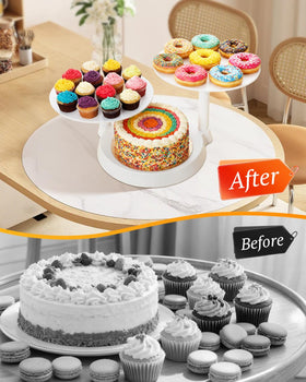 Uten 3 tier cupcake stand base shown for sturdy, balanced centerpieces