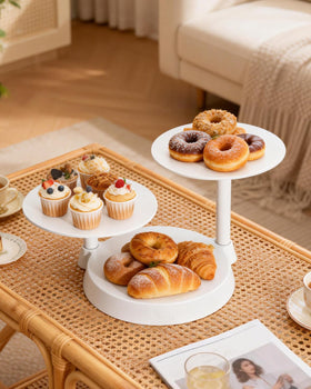 Uten 3 tier cupcake stand easy cleaning shown with smooth surface