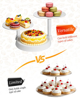 Uten 3 tier cupcake stand full display featuring 38 cupcakes on three tiers