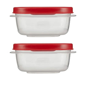 Utensilux Rubbermaid four containers with lids; easy organization and lid pairing.