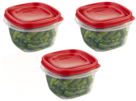 Utensilux Rubbermaid easy-find lids paired with containers for organized storage