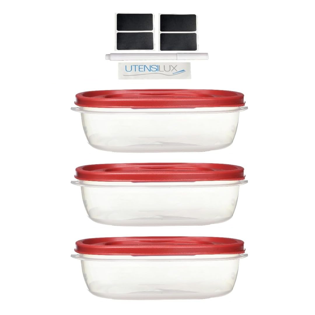 Utensilux Rubbermaid fridge storage container keeps leftovers fresh and easy to find.