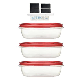 Utensilux Rubbermaid fridge storage container keeps leftovers fresh and easy to find.