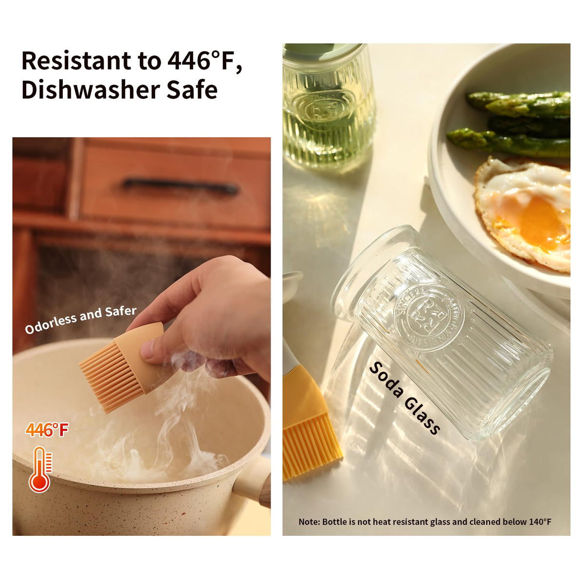 Uteynee heat-resistant brush withstands high cooking temperatures
