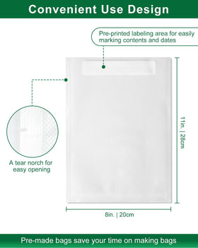Utilimates quart bags include a tear notch for simple opening without breaking the seal.