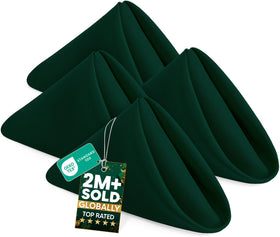 Utopia Home hunter green napkins on table add a polished, ready-for-entertaining look