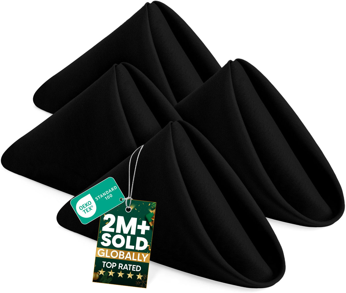 Utopia Home napkins folded for an elegant table setting and reusable convenience.
