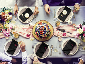Utopia Home black napkins add elegance to any table arrangement