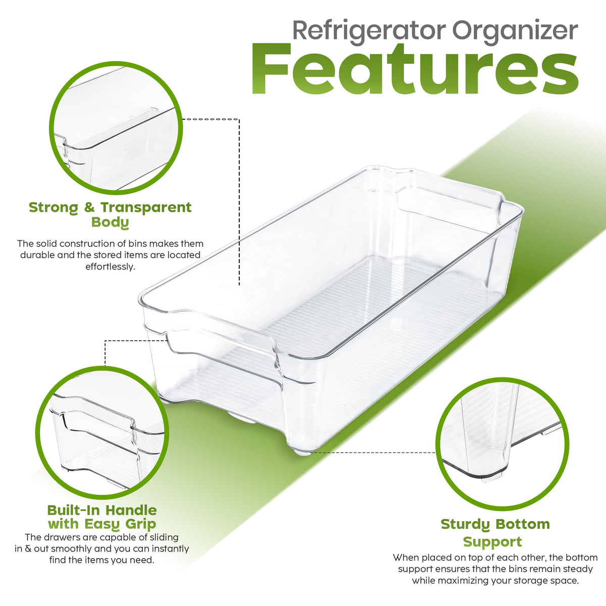 Utopia Home easy-grip bin ideal for compact kitchen countertops