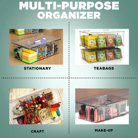 Utopia Home fridge and drawer storage for tea, spices, and small essentials