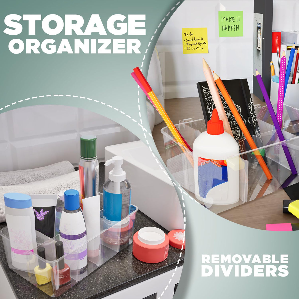 Utopia Home lids keep items dust-free and neatly stacked on shelves