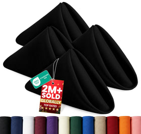 Utopia Home 24-pack napkins folded on table for a polished event look.