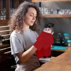 Utopia Home napkins air-drying on a line, demonstrating easy care and quick readiness