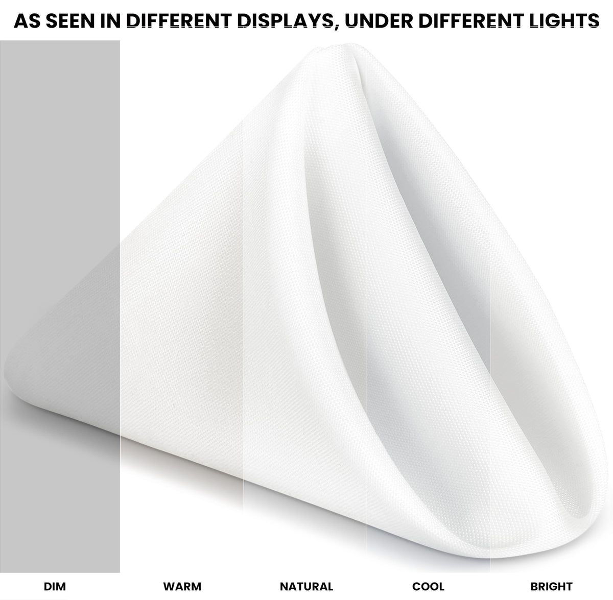Utopia Home polyester napkins show durability and wrinkle resistance for frequent use.