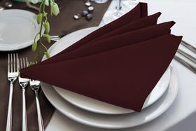 Utopia Home polyester napkin fabric closeup shows smooth, wrinkle-resistant surface