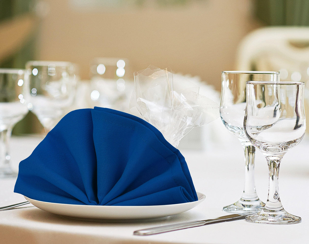 Utopia Home royal blue napkins wrinkle-resistant performance in busy gatherings