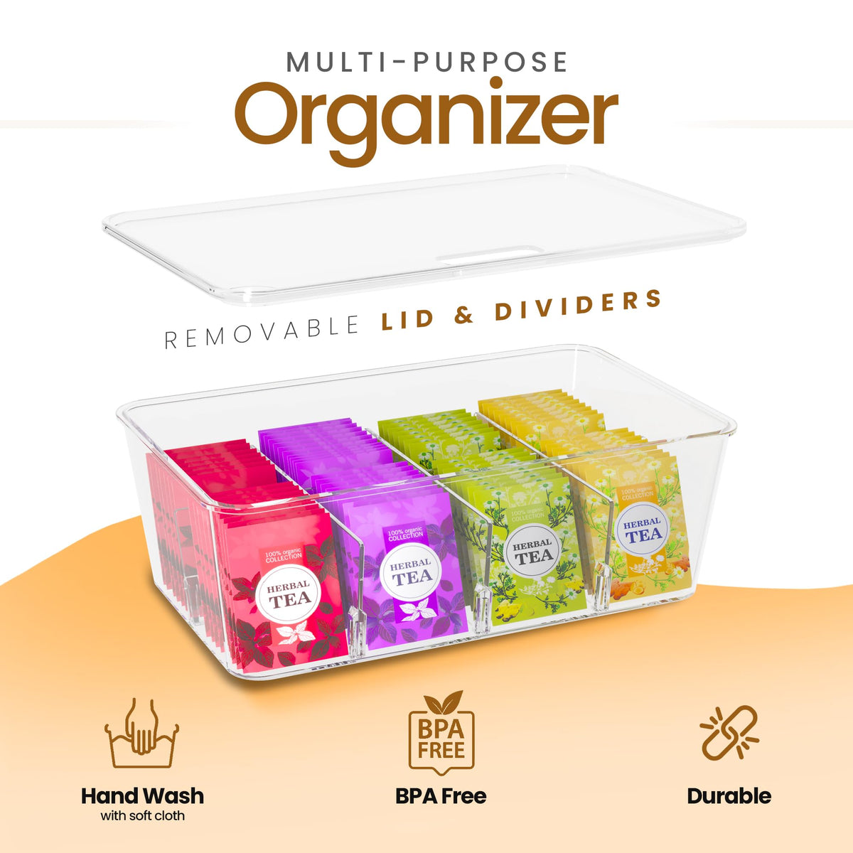 Utopia Home versatile kitchen organizer stores snacks, spices, and small essentials.